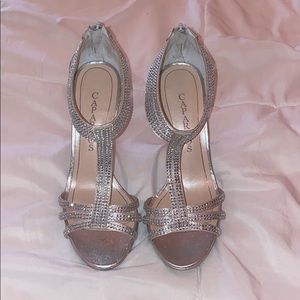 women’s rhinestone heels size 6.5